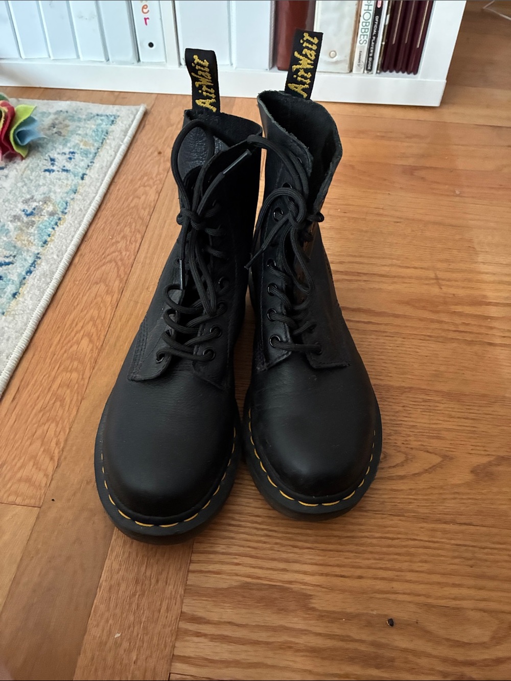 Dr. Martens Black Leather Lace-Up Boots